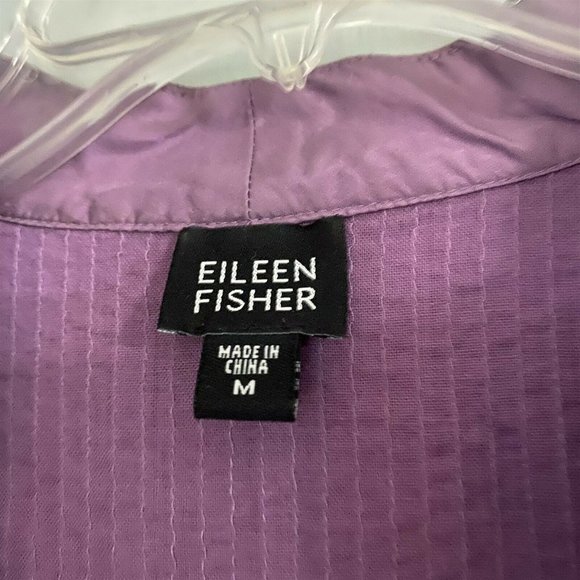 Eileen Fisher Silk Jacket Open Front Blazer Purple - Picture 2 of 7